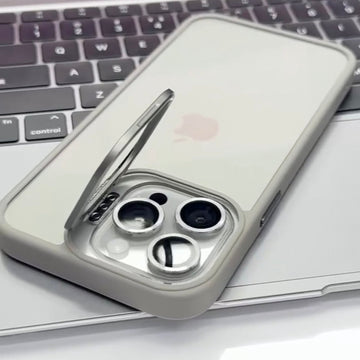 NATURAL TITANIUM METAL AIR SKIN WITH CAMERA RING & CAMERA STAND